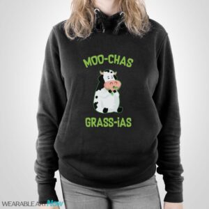 Funny Cow Shirt, Moo Chas Grass-ias, Cow Lover Tee - Unisex Pullover Hoodie