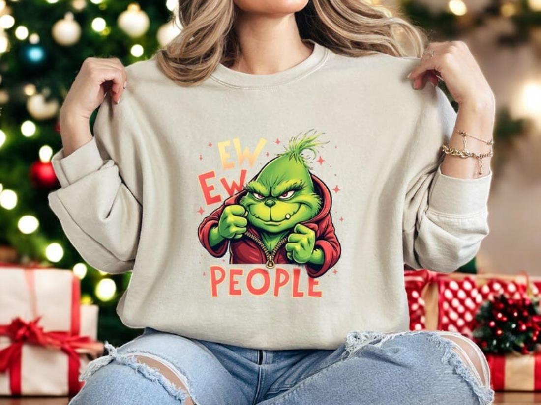 Funny Ew People Grinch Shirt Product Photo 2