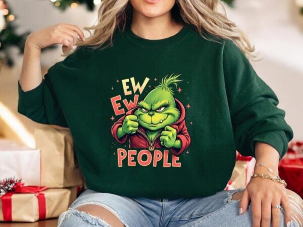 Funny Ew People Grinch Shirt Product Photo 1