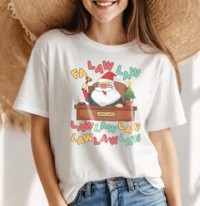 Funny Lawyer Christmas Santa Fa Law Law Christmas Shirt Product Photo 4