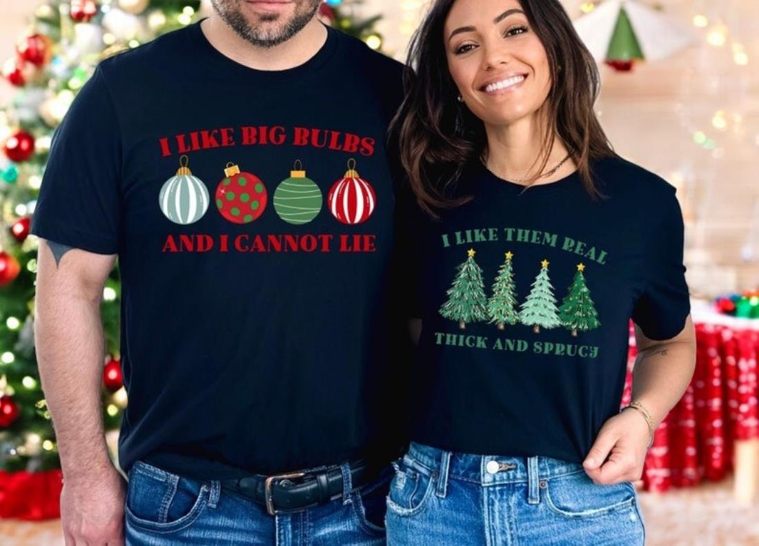 Funny Matching Couples Christmas Shirt Product Photo 2