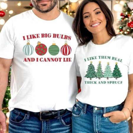 Funny Matching Couples Christmas Shirt Product Photo 1