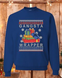 Gangsta Wrapper Ugly Christmas Sweatshirt Product Photo 3