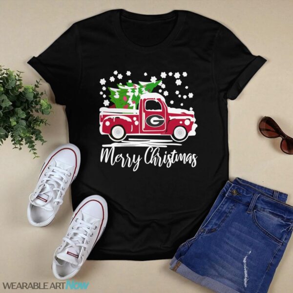 Georgia Bulldogs Vintage Car Merry Christmas T-Shirt Sweatshirt Hoodie Product Photo 1