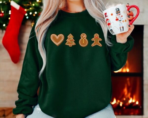 Gingerbread Christmas Cookie Sweatshirt Shirt Product Photo 1