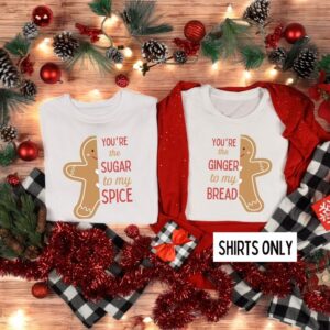 Gingerbread You're The Sugar To My Spice Couple Matching Christmas Shirt Product Photo 2