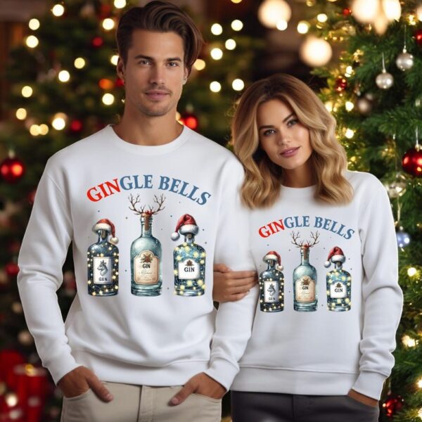 Gingle Bells Christmas Sweatshirts Christmas Couple Matching Shirt Product Photo 1