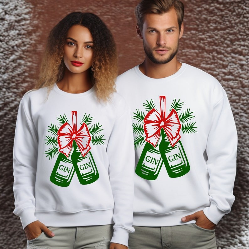 Gingle Bells Couple Matching Christmas Sweatshirts Product Photo 2