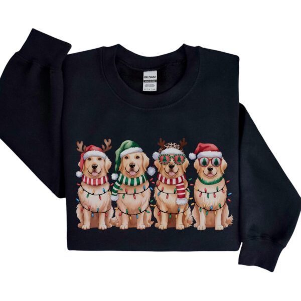 Golden Retriever Sweatshirt, Retriever Dog Christmas Crewneck Sweatshirt Product Photo 1