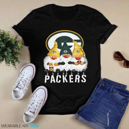 Green Bay Packers Gnomies Christmas T-Shirt Sweatshirt Hoodie Product Photo 1