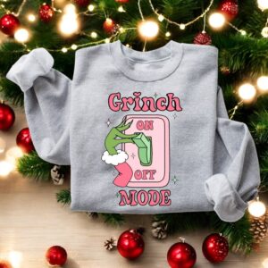 Grich Hand, Grinch Mode On christmas sweatshirt Product Photo 3