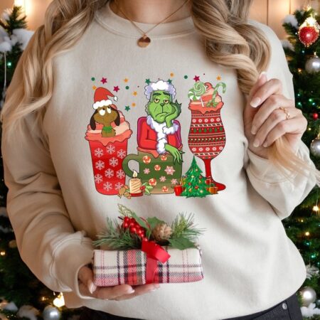 Grinch Christmas Coffee Sweatshirt Product Photo 1