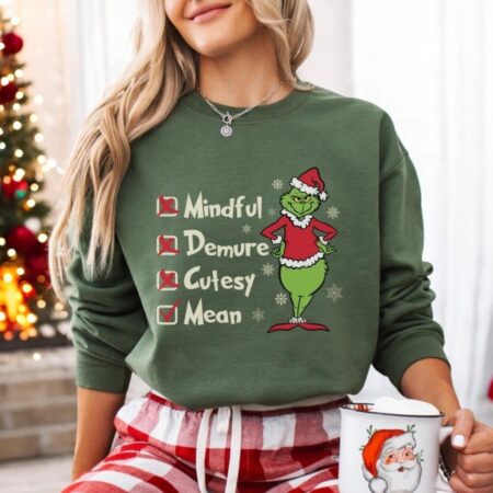 Grinch Christmas Sweatshirt Product Photo 1