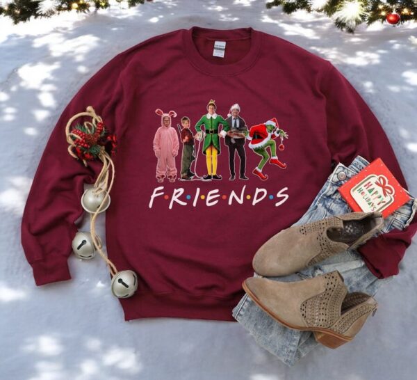 Grinch Friends X-Mas Sweater Christmas Sweatshirt Product Photo 1