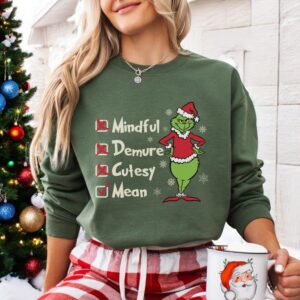 Grinch Funny Merry Christmas Sweatshirt Product Photo 3