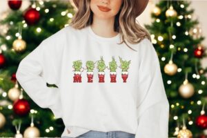 Grinch Hand ASL Merry Christmas Sign Language christmas sweatshirt Product Photo 3