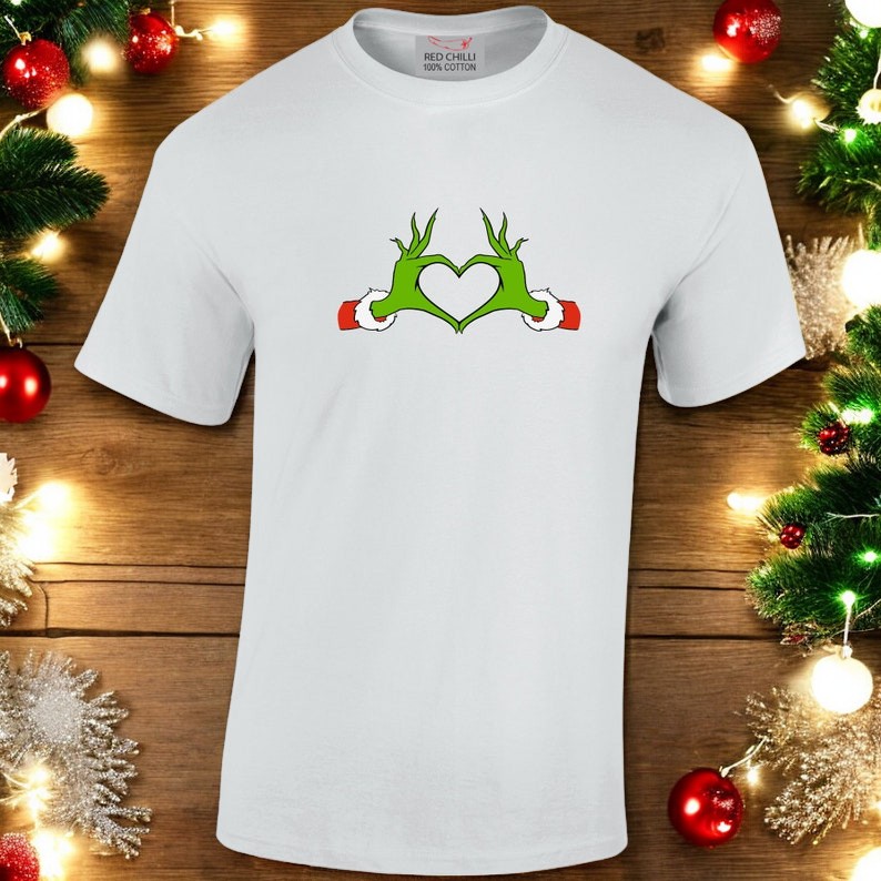 Grinch Hands heart Christmas Shirt Product Photo 2