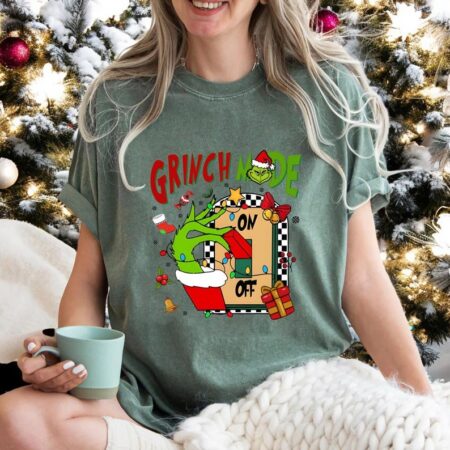 Grinch Mode Merry Christmas Sweatshirt Product Photo 1