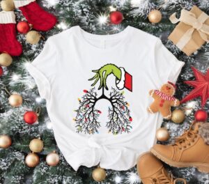 Grinch Respiratory Therapist Tee, Funny Pulmonologist Christmas Sweatshirt Product Photo 2