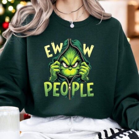 Grinch Shirt, Ew People Sweatshirt Product Photo 1