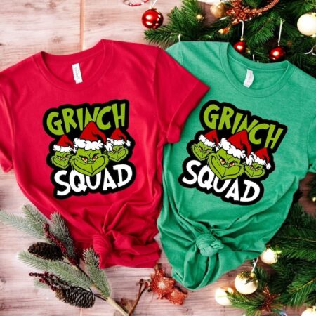 Grinch Squad Couple Matching Christmas Sweatshirts Product Photo 1