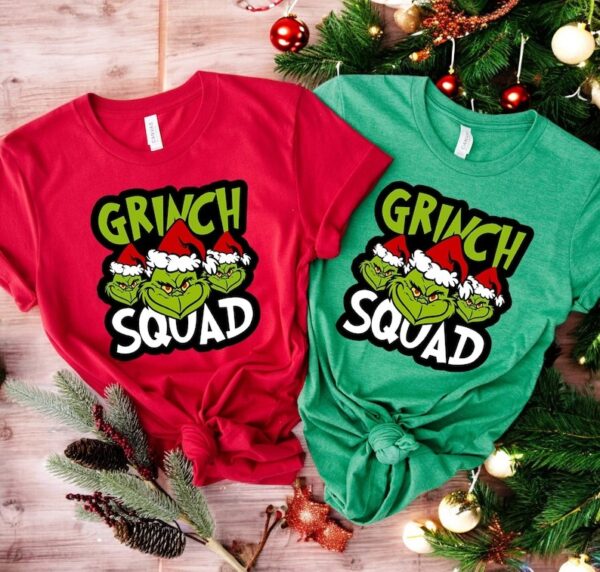 Grinch Squad Couple Matching Christmas Sweatshirts Product Photo 1