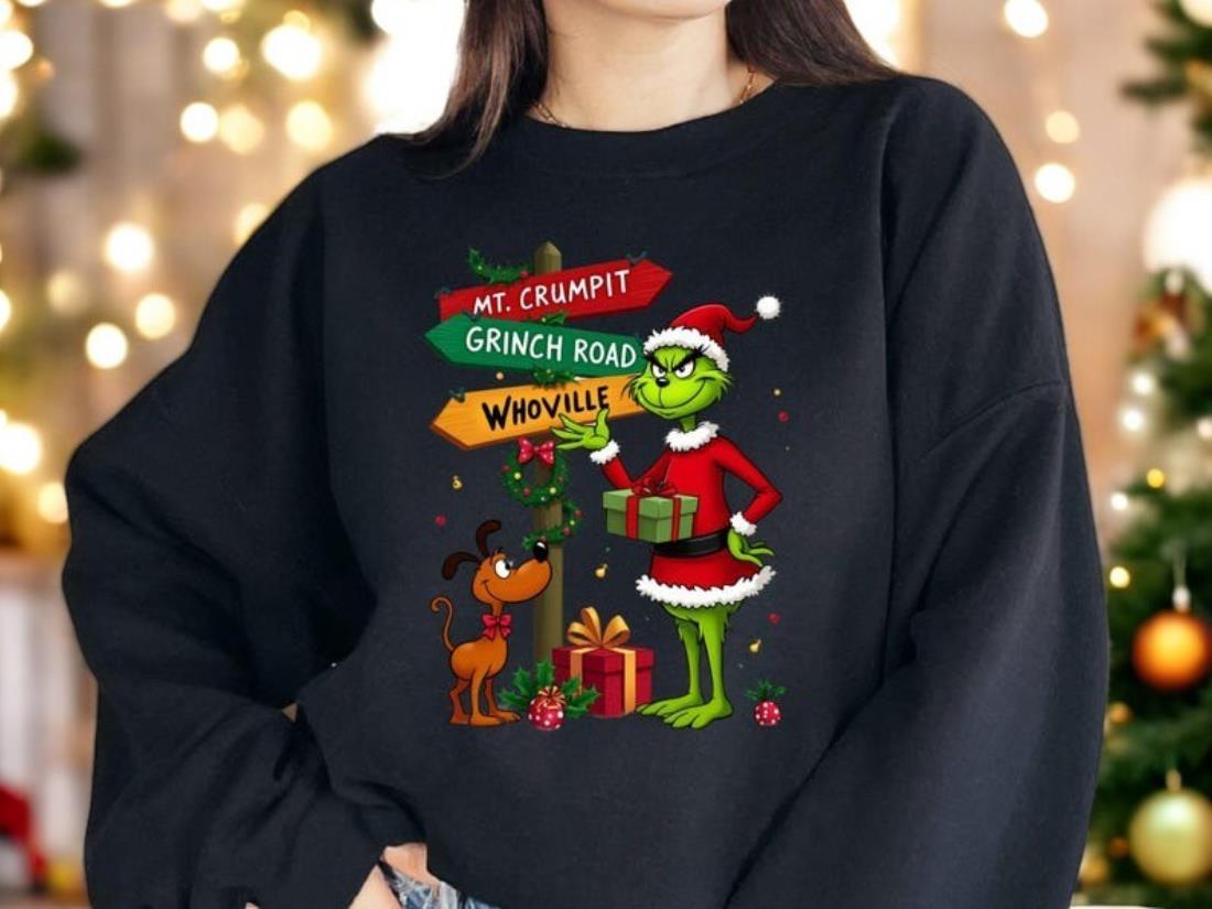 Grinch Sweatshirt, Family Xmas Shirt Product Photo 2