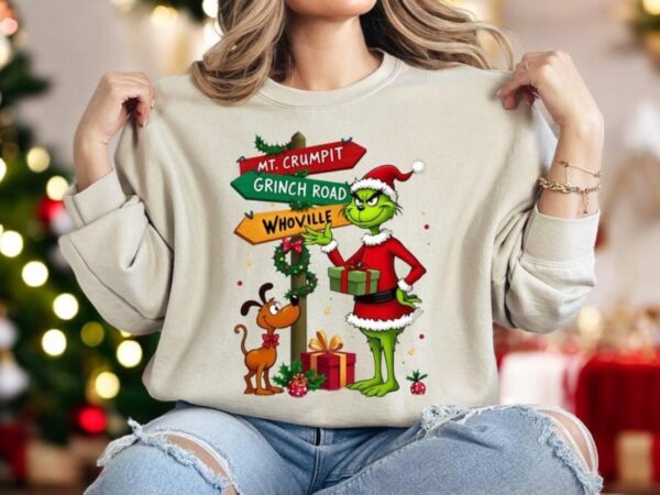 Grinch Sweatshirt, Family Xmas Shirt Product Photo 1