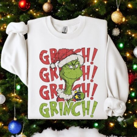 Grinch! Vintage Old Fashioned Xmas Sweater Christmas Sweatshirt Product Photo 1