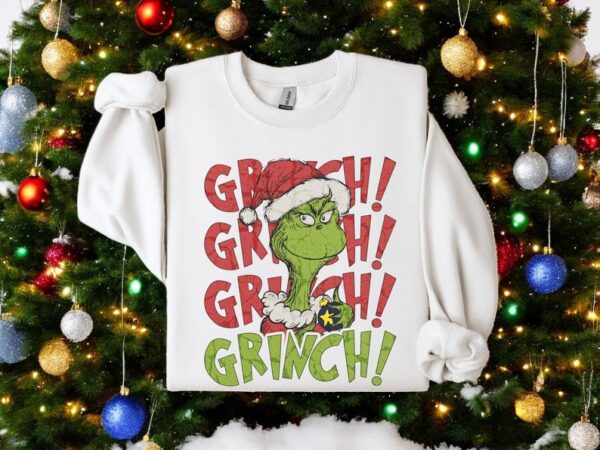 Grinch! Vintage Old Fashioned Xmas Sweater Christmas Sweatshirt Product Photo 1