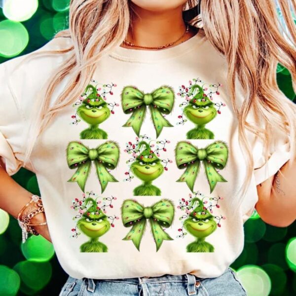 Grinchmas Coquette Bow Chritmas Shirt Product Photo 1