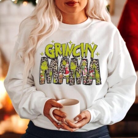 Grinchy Mama Christmas Sweatshirt Product Photo 1