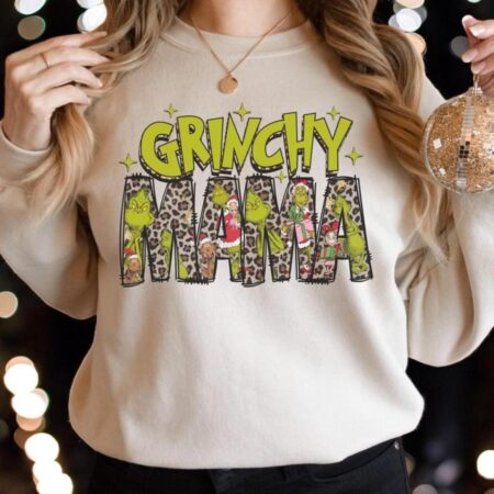 Grincy Mama Leopard Christmas Shirt Product Photo 1