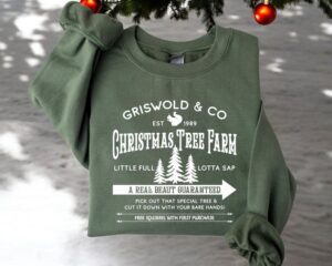 Griswold Christmas Tree Farm, Retro Griswold Christmas Sweatshirt Product Photo 2