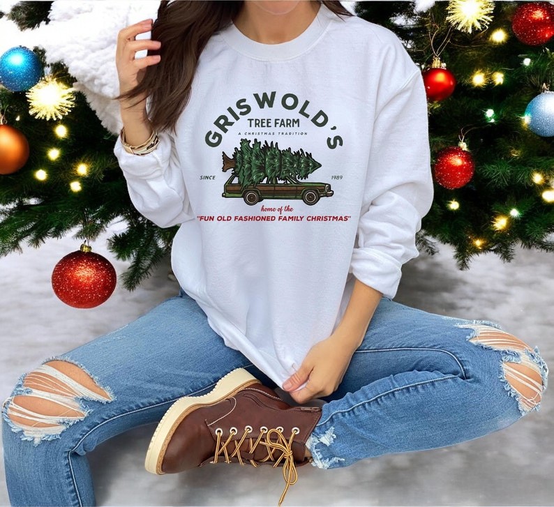 Griswold Co Christmas Tree Farm Christmas Sweatshirt Product Photo 2