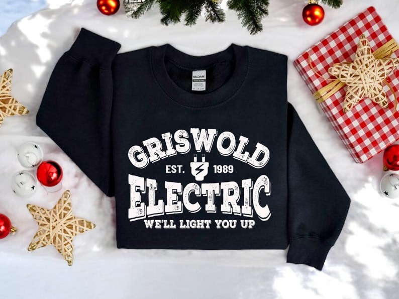 Griswold Electric Sweatshirt, Griswold Christmas Sweatshirt Product Photo 2