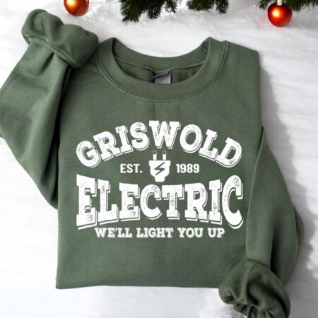 Griswold Electric Sweatshirt, Griswold Christmas Sweatshirt Product Photo 1