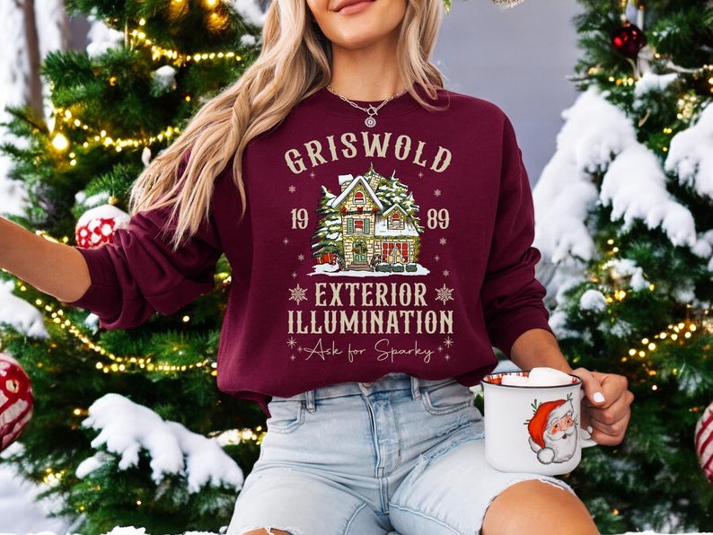 Griswold Family Exterior Illumination Ask For Sparky Sweatshirt Product Photo 2