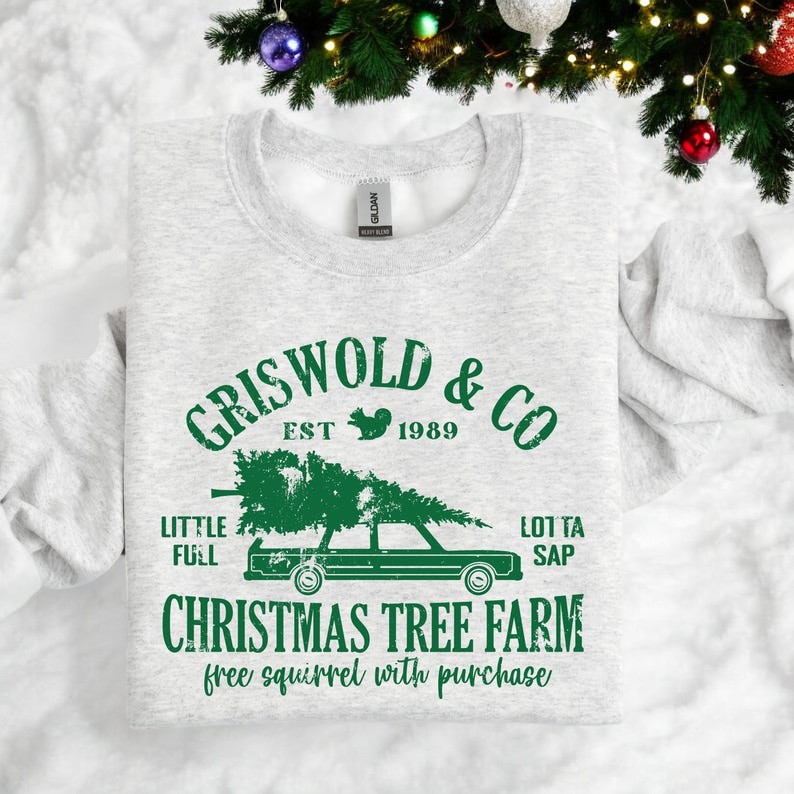 Griswold Tree Farm Since 1989 Crewneck Funny Xmas Christmas Sweatshirt Product Photo 2