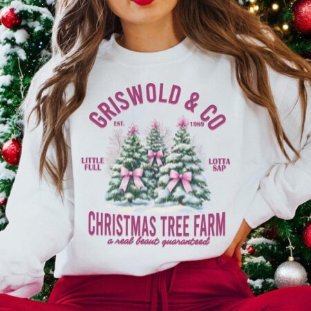 Griswold's Tree Farm Christmas Coquette Christmas Sweatshirt Product Photo 1