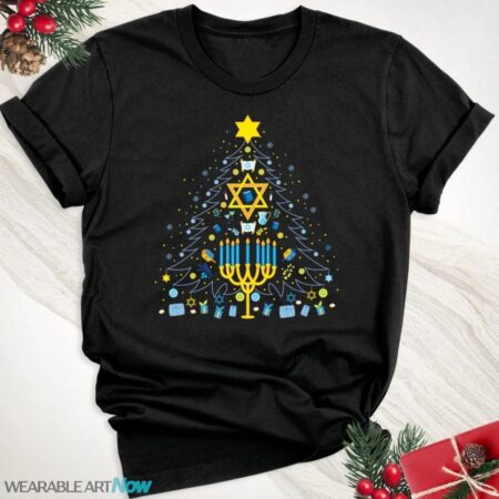 Hanukah Tree Shirt, Jewish Shirt Product Photo 1