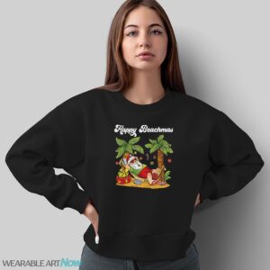 Happy Beachmas Holiday Santa Claus Christmas Shirt - Sweatshirt