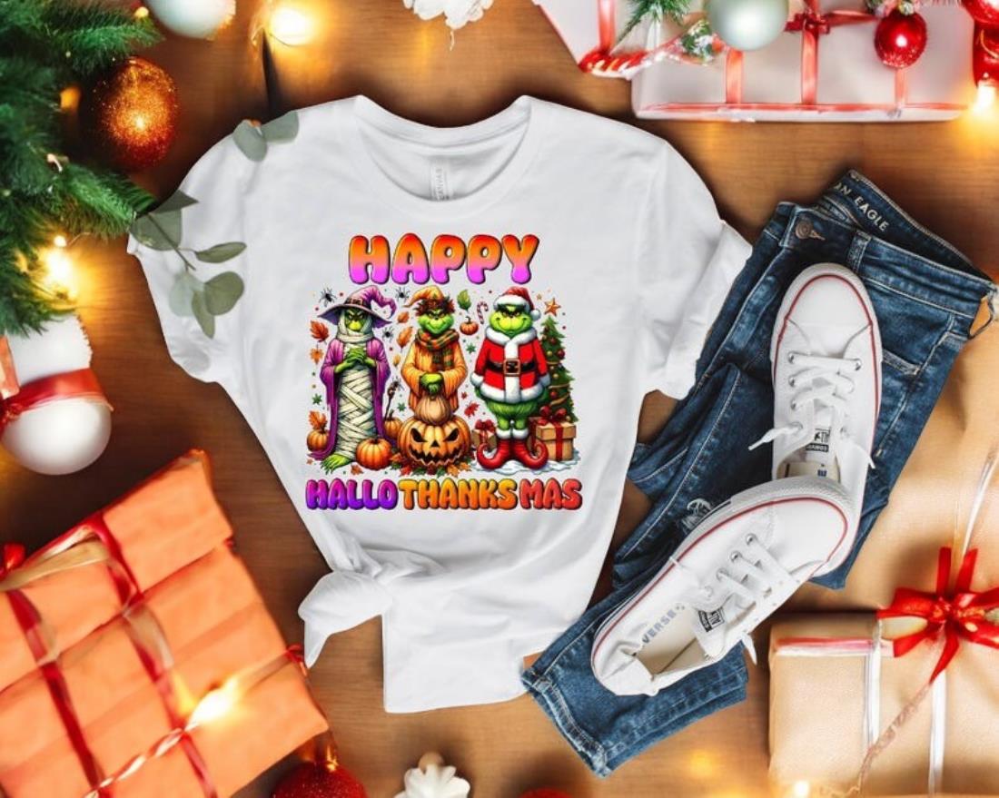 Happy Hallothanksmas Spooky Holiday Shirt Product Photo 2