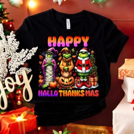 Happy Hallothanksmas Spooky Holiday Shirt Product Photo 1