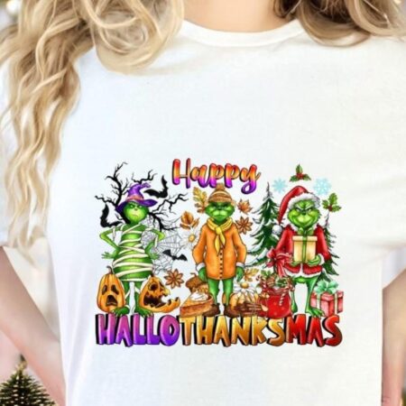 Happy Hallothanksmas T-Shirt Product Photo 1