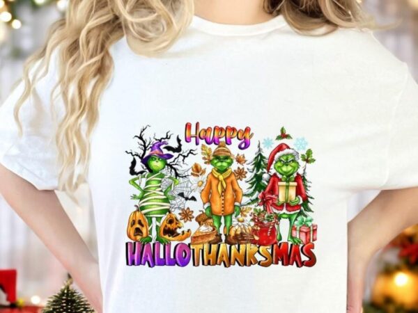 Happy Hallothanksmas T-Shirt Product Photo 1