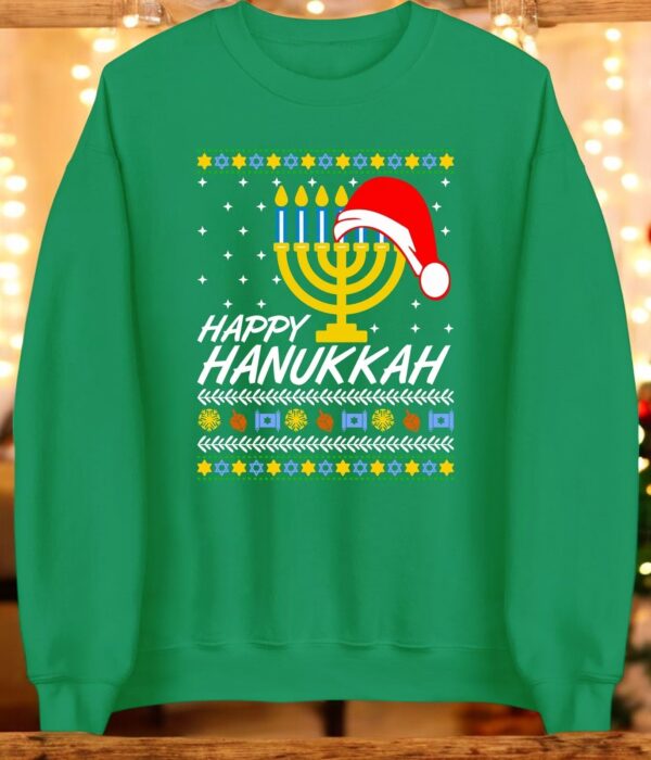 Happy Hanukkah Christmas Holiday Sweatshirt Product Photo 1