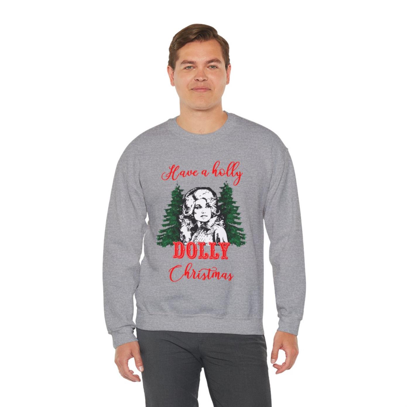 Have a holly Dolly Christmas Crewneck Sweatshirt Product Photo 2