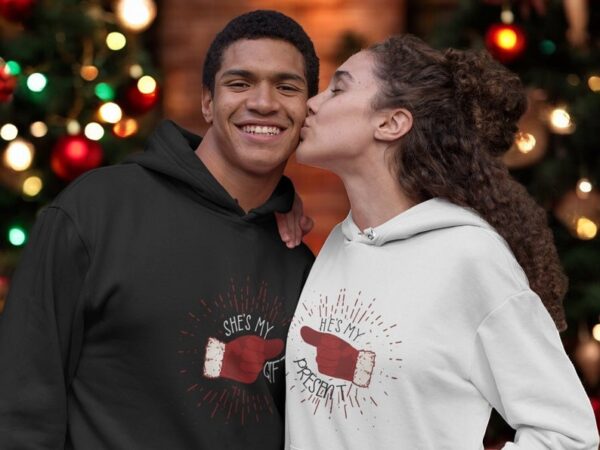 He's My Present, She's My Gift Couple Matching Christmas Shirt Product Photo 1