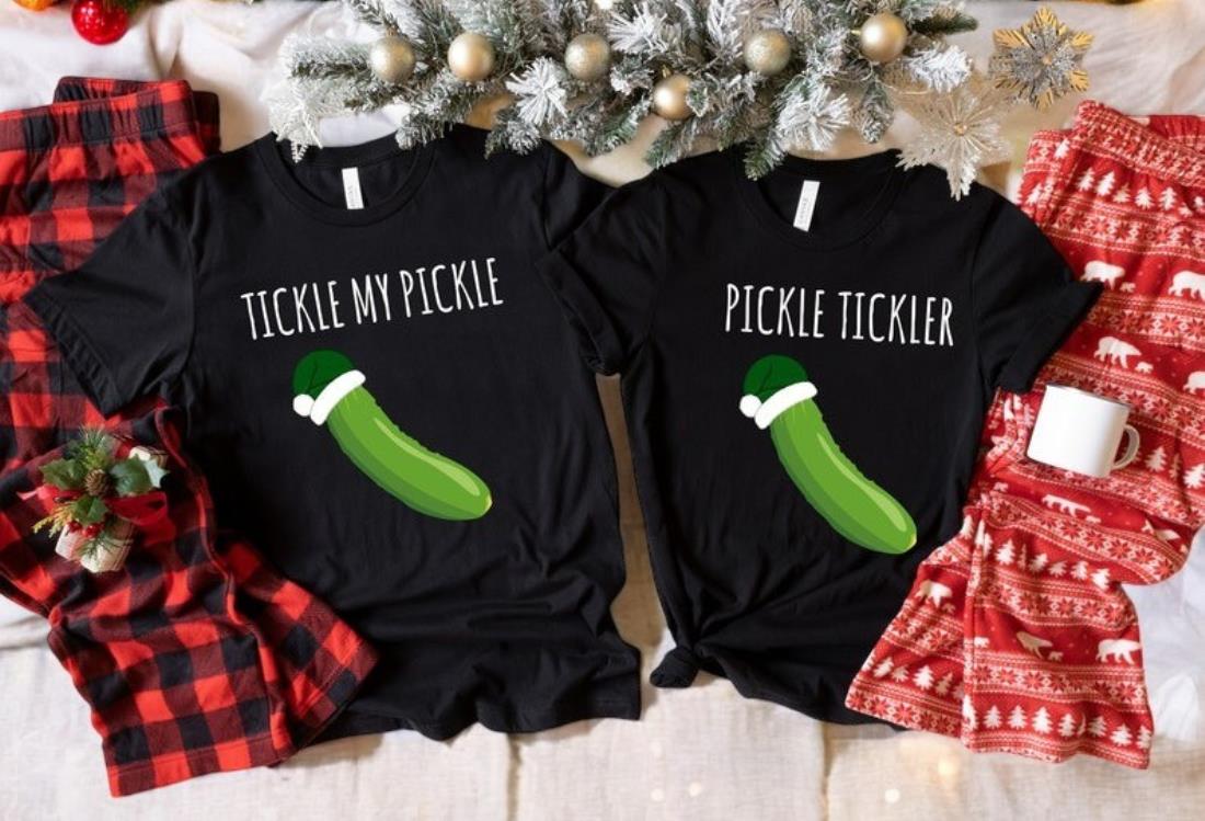 His and Her Christmas Shirts Funny Christmas Sweatshirt Couple Shirt Product Photo 2